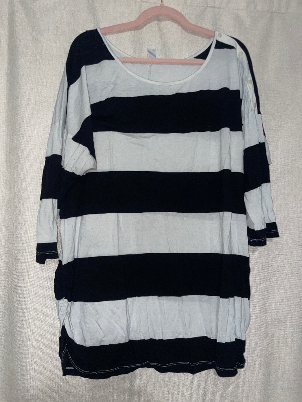 Maternity old navy black and white stripe shirt